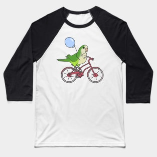 green quaker parrot on a bike Baseball T-Shirt